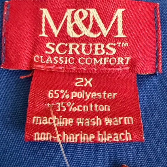 M&M Scrubs Classic Comfort Top – Size 2X – Royal Blue – NWT - Picture 4 of 7